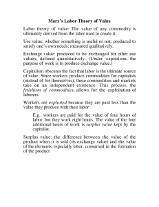 Marx’s Labor Theory of Value