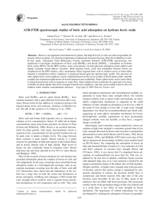 ATR-FTIR spectroscopic studies of boric acid adsorption on hydrous ferric... doi:10.1016/S0016-7037(03)00096-6 D P