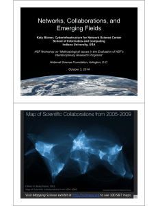 Networks, Collaborations, and Emerging Fields