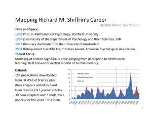 Mapping Richard M. Shiffrin's Career