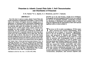 Potassium in Atlantic Coastal Plain Soils: I. Soil Characterization ABSTRACT