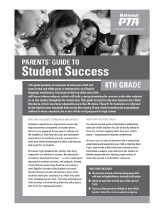 student success 8th Grade Parents’ Guide to