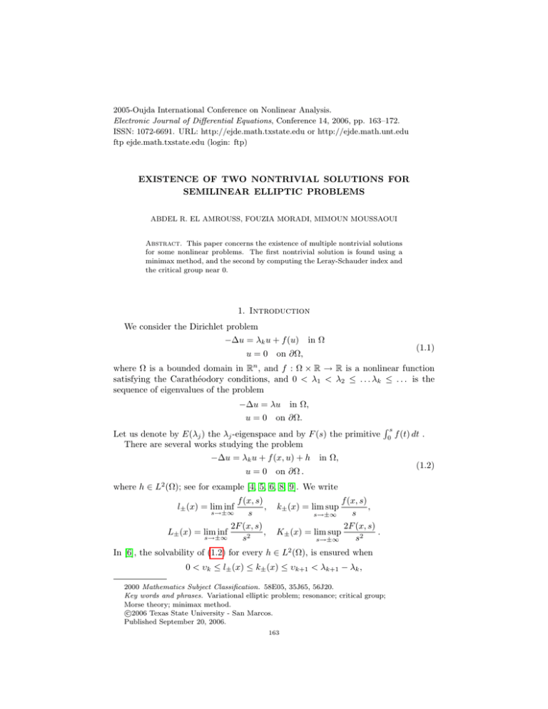 2005-Oujda International Conference on Nonlinear Analysis.