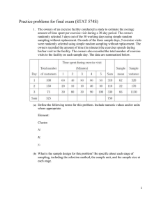 Practice problems for final exam (STAT 574S)