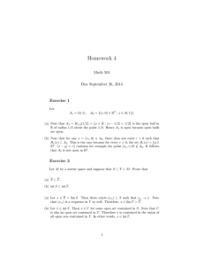 Homework 4 Math 501 Due September 26, 2014 Exercise 1