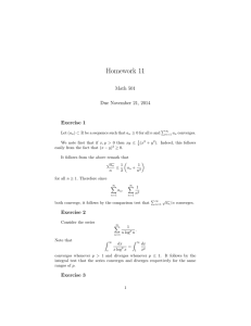 Homework 11 Math 501 Due November 21, 2014 Exercise 1