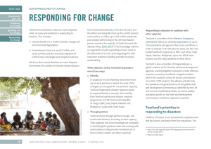 RESPONDING FOR CHANGE OUR APPROACHES TO CHANGE PART ONE