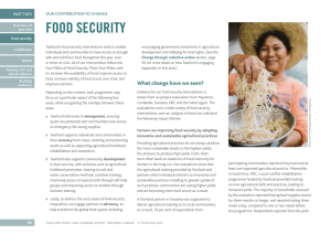 FOOD SECURITY OUR CONTRIBUTION TO CHANGE PART TWO