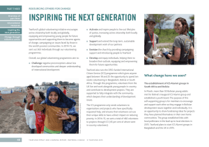 INSPIRING THE NEXT GENERATION RESOURCING OTHERS FOR CHANGE PART THREE