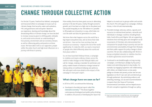CHANGE THROUGH COLLECTIVE ACTION RESOURCING OTHERS FOR CHANGE PART THREE