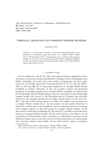 Acta Mathematica Academiae Paedagogicae Ny´ıregyh´ aziensis (2010), 313–327 26
