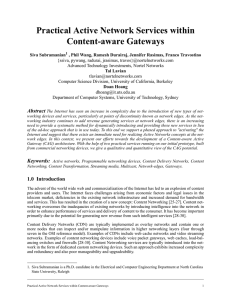 Practical Active Network Services within Content-aware Gateways