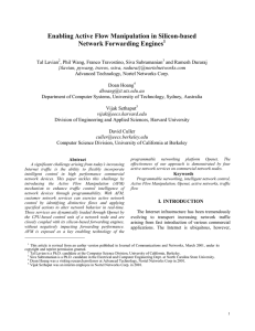 Enabling Active Flow Manipulation in Silicon-based Network Forwarding Engines