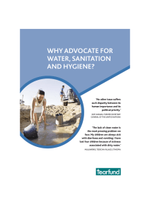 WHY ADVOCATE FOR WATER, SANITATION AND HYGIENE?