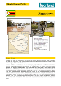 Zimbabwe Climate Change Profile General Climate