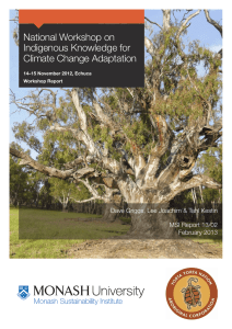 National Workshop on Indigenous Knowledge for Climate Change Adaptation