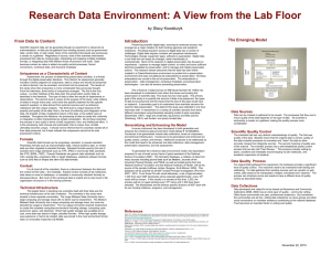 Research Data Environment: A View from the Lab Floor
