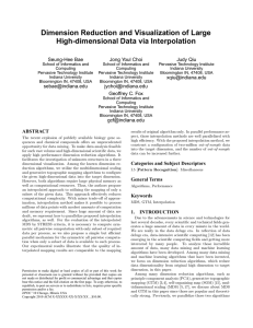 Dimension Reduction and Visualization of Large High-dimensional Data via Interpolation Seung-Hee Bae