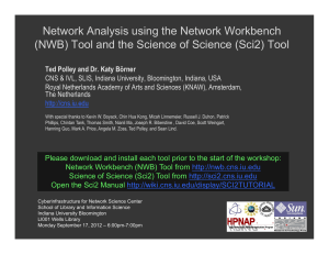 Network Analysis using the Network Workbench