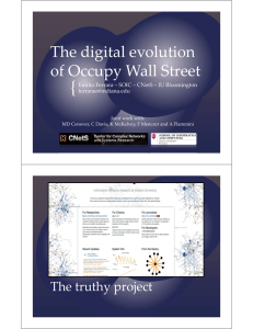 { The digital evolution  of Occupy Wall Street The truthy project