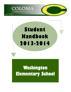 Student Handbook 2013-2014 Washington