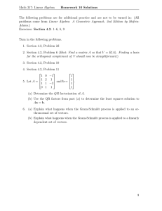 Math 317: Linear Algebra Homework 10 Solutions