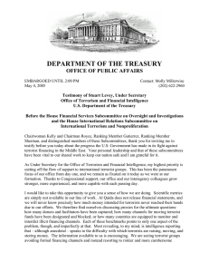 DEPARTMENT OF THE TREASURY OFFICE OF PUBLIC AFFAIRS