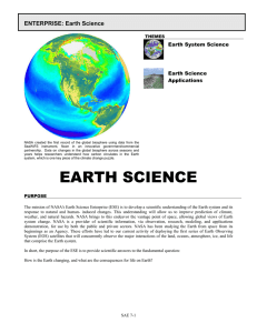 ENTERPRISE: Earth Science  Earth System Science Earth Science