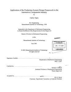 Application  of the Production  System  Design Framework ... Automotive  Components  Industry Carlos  Tapia