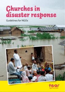 Churches in disaster response Guidelines for NGOs 1