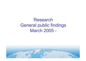 Research General public findings March 2005 -