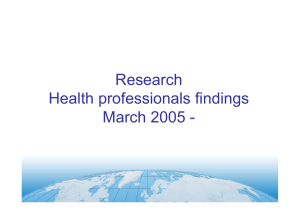 Research Health professionals findings March 2005 -