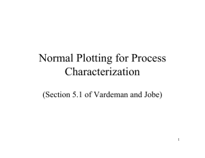 Normal Plotting for Process Characterization (Section 5.1 of Vardeman and Jobe) 1