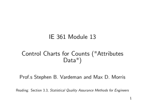 IE 361 Module 13 Control Charts for Counts (&#34;Attributes Data&#34;)