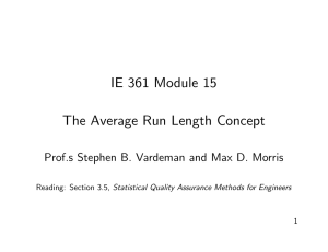 IE 361 Module 15 The Average Run Length Concept