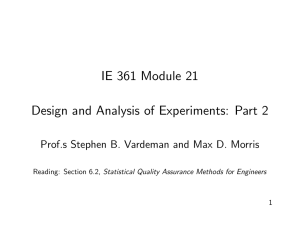 IE 361 Module 21 Design and Analysis of Experiments: Part 2