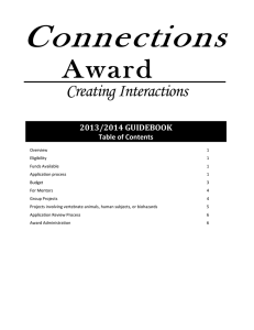 Creating Interactions 2013/2014 GUIDEBOOK Table of Contents
