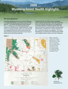 2009 Wyoming Forest Health Highlights The Forest Resources: