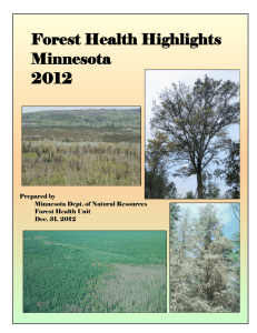 Forest Health Highlights Minnesota 2012