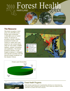 Forest Health highlights 2010 MARYLAND