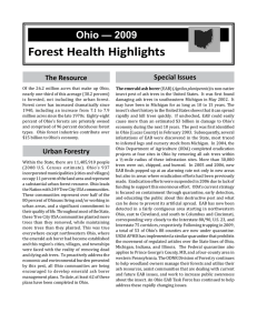 Forest Health Highlights Ohio — 2009 The Resource Special Issues