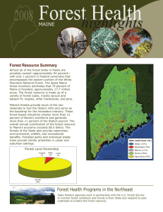 Forest Health highlights 2008 MAINE