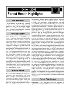 Forest Health Highlights Ohio - 2008 The Resource