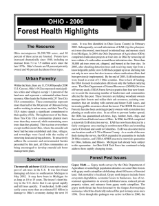 Forest Health Highlights OHIO - 2006 The Resource