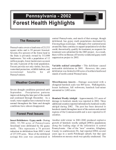 Forest Health Highlights Pennsylvania - 2002 The Resource