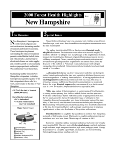 New Hampshire N 2000 Forest Health Highlights