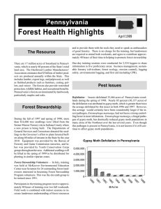 Forest Health Highlights Pennsylvania April 1999