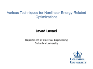 Javad Lavaei  Various Techniques for Nonlinear Energy-Related Optimizations