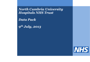 North Cumbria University Hospitals NHS Trust  Data Pack