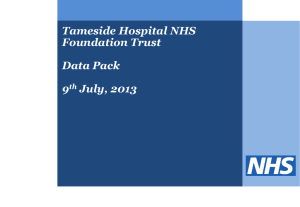 Tameside Hospital NHS Foundation Trust  Data Pack